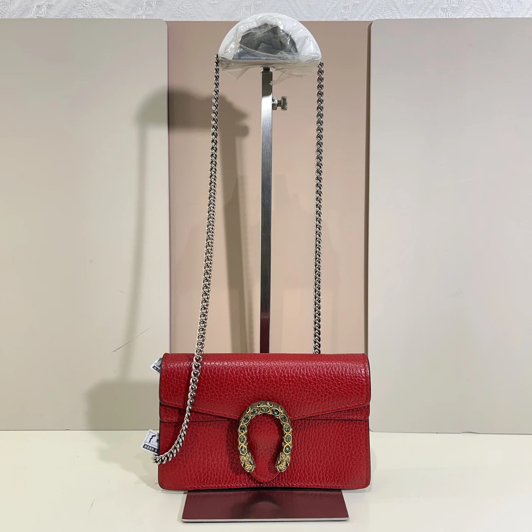 95新 GUCCI/古驰 古驰钻扣酒神迷你斜挎包cj6070