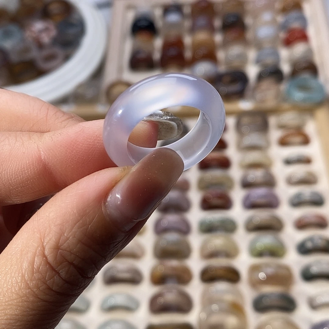 玛瑙/玉髓未镶嵌戒指A 11不退换港15
