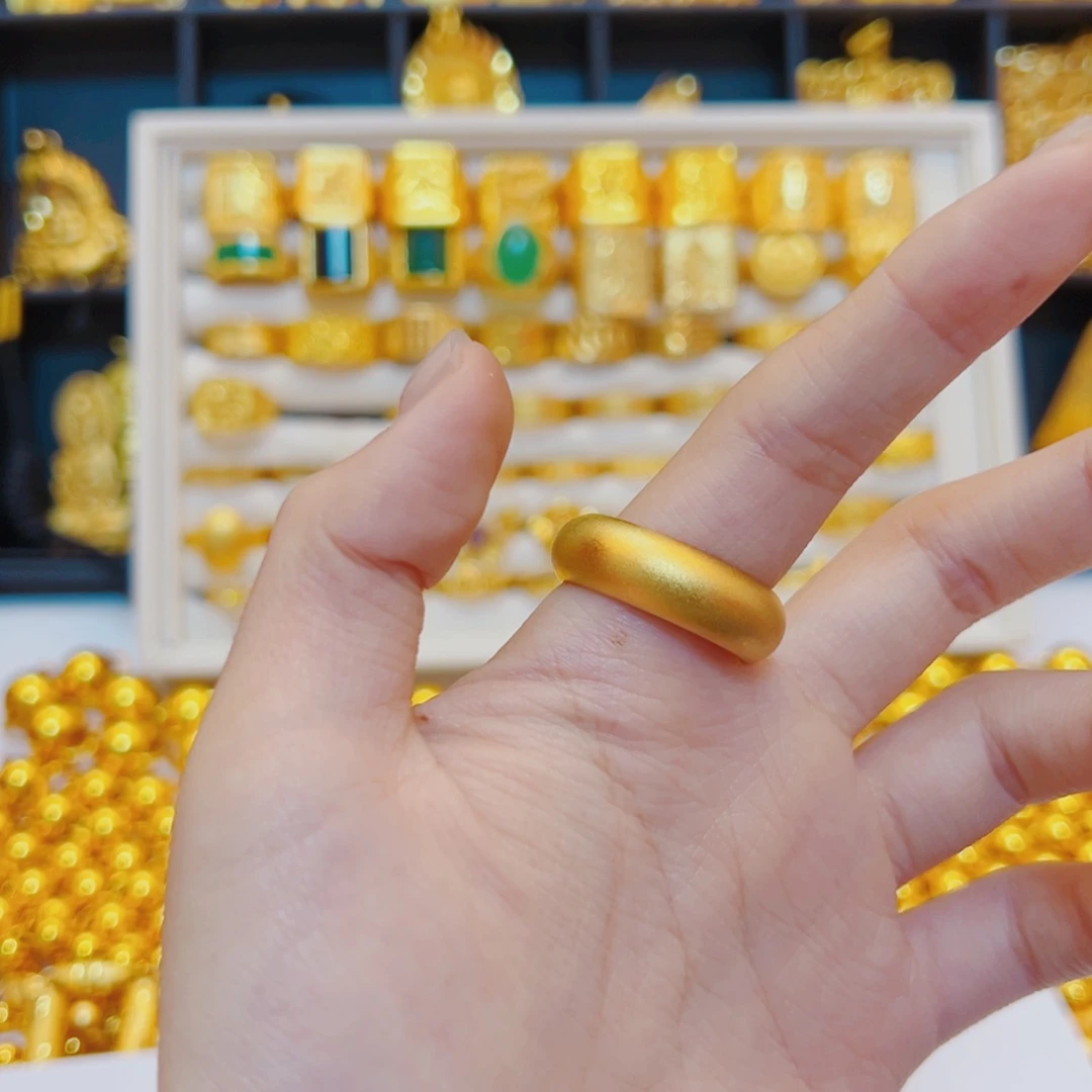 ****哥合金合金卡8古法闭口戒指最大圈口