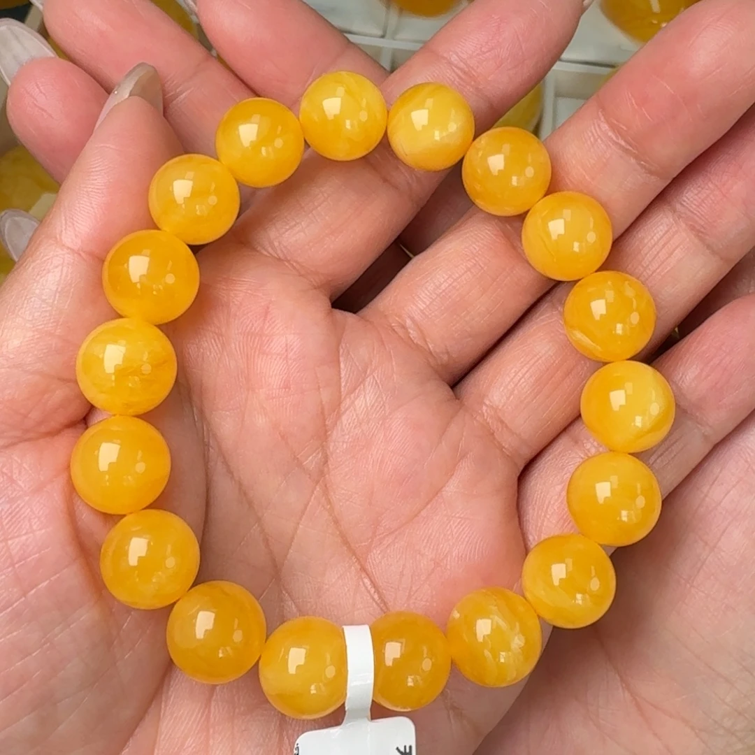 蜜蜡未镶嵌手链无优化无烤色无补胶无覆膜无辐照无煮蜜