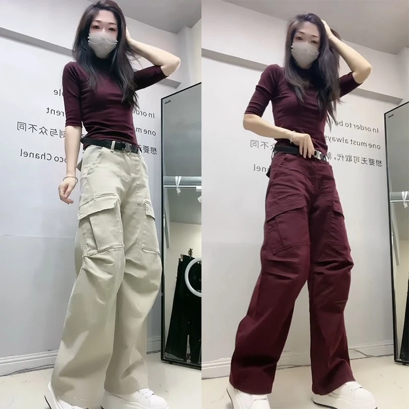 欧货时尚套装女2024早秋新款五分袖恤工装裤显高学院休闲两件套