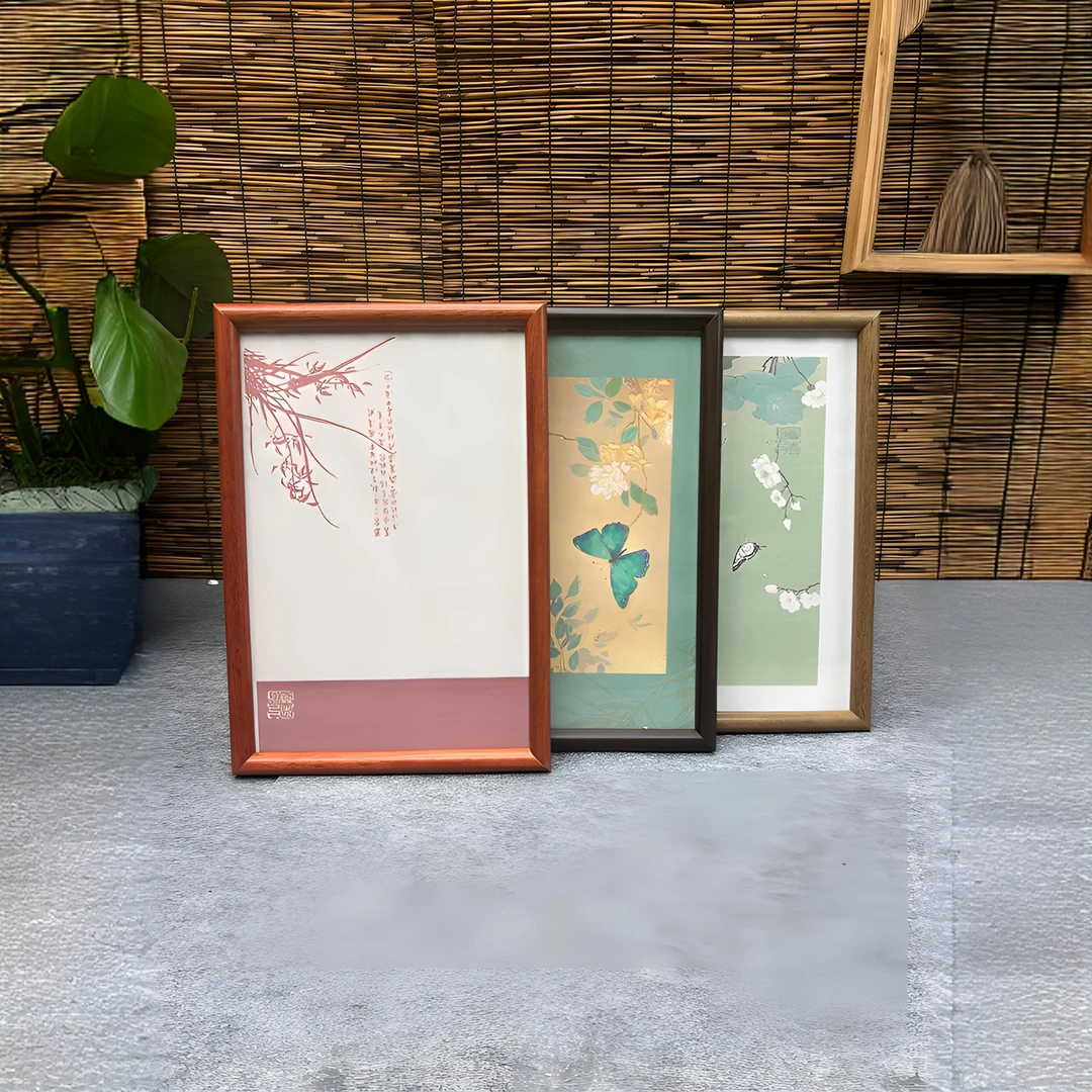 20X30 （直角）白木中式风实木装裱字画宣纸国画空白画框