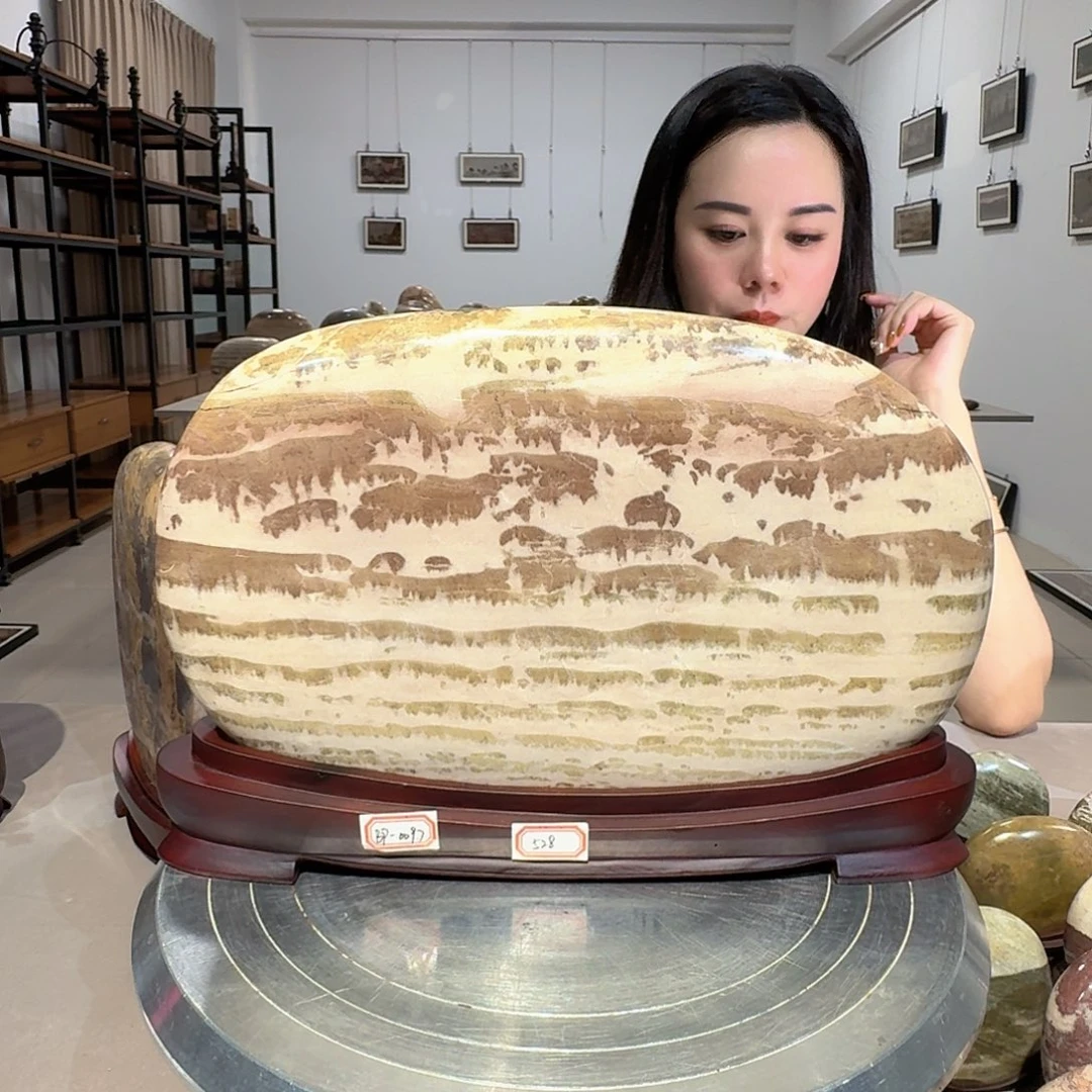 31×20×3 长江画面石摆件