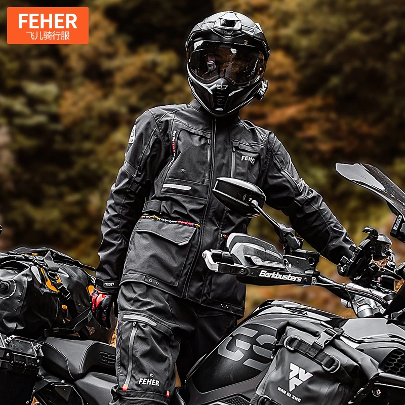 FEHER飞儿摩托车骑行服四季拉力服男防水摩旅冬季机车赛车服套装