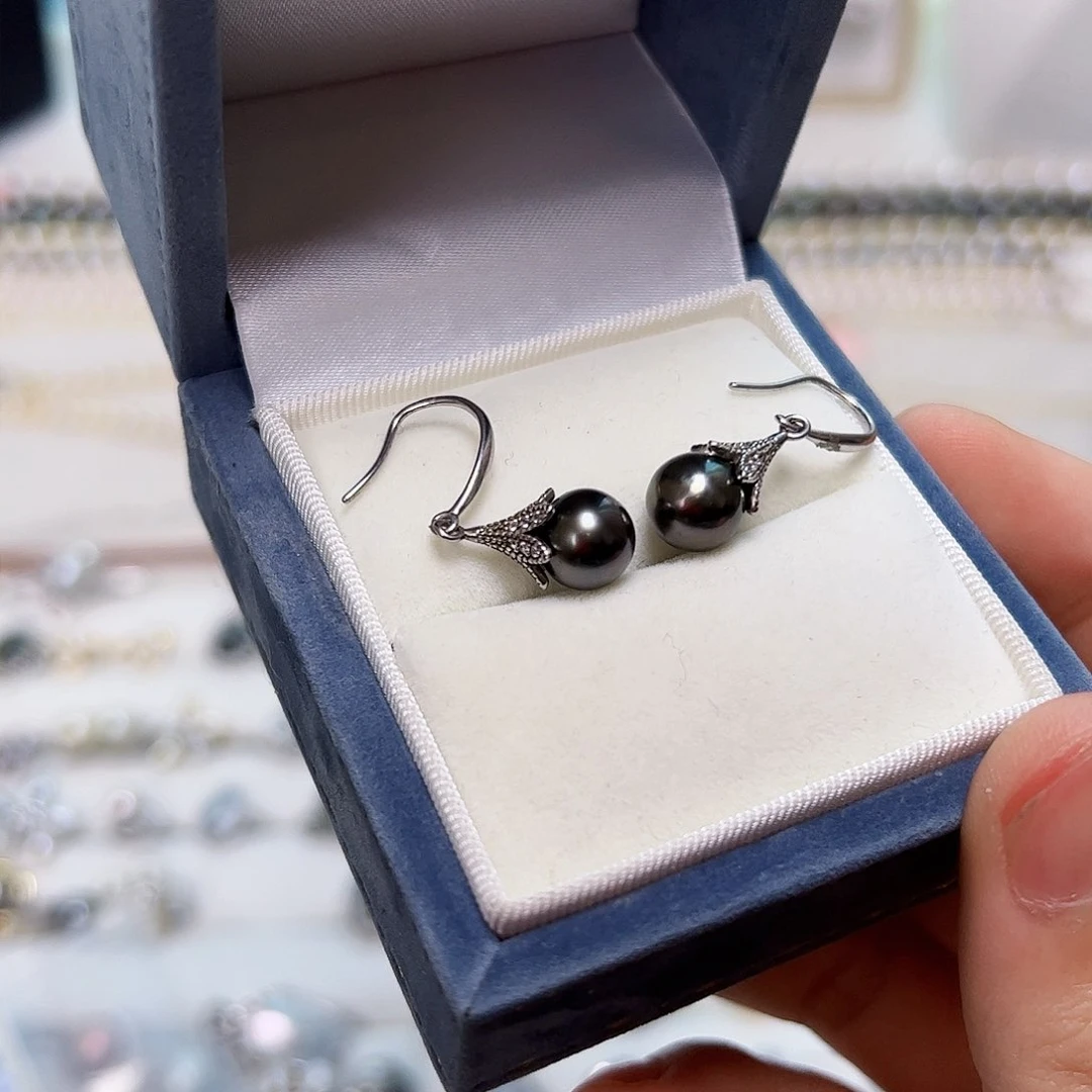 海水珍珠耳饰银S925镶嵌冬**阳
