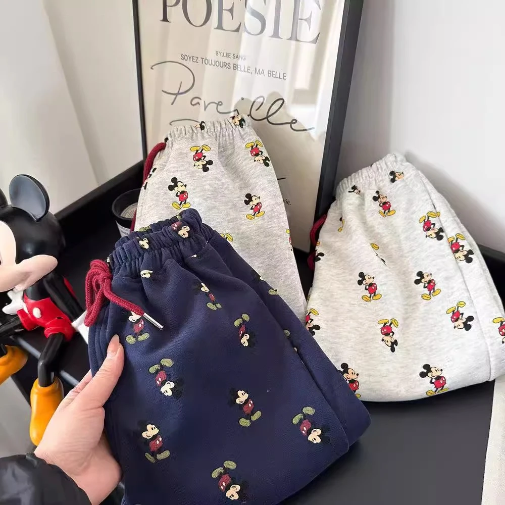 2025春季亲子新款休闲裤儿童卫裤新款童装宝宝洋气满印米奇运动裤