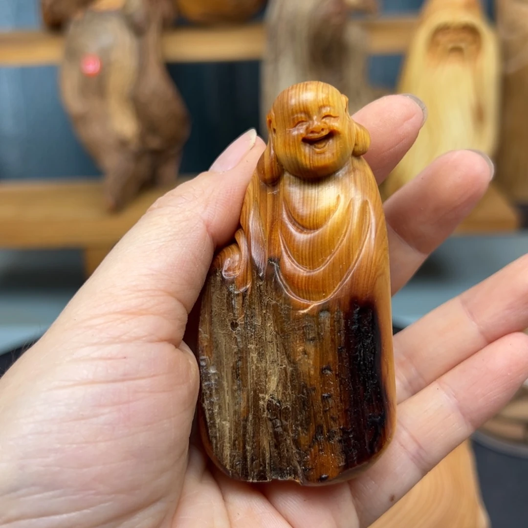 木望*儿崖柏木摆件手把件