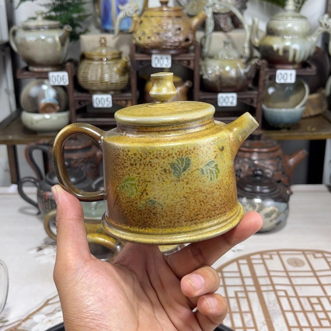 220cc白泥柴烧德钟，古法传承裸坯柴烧