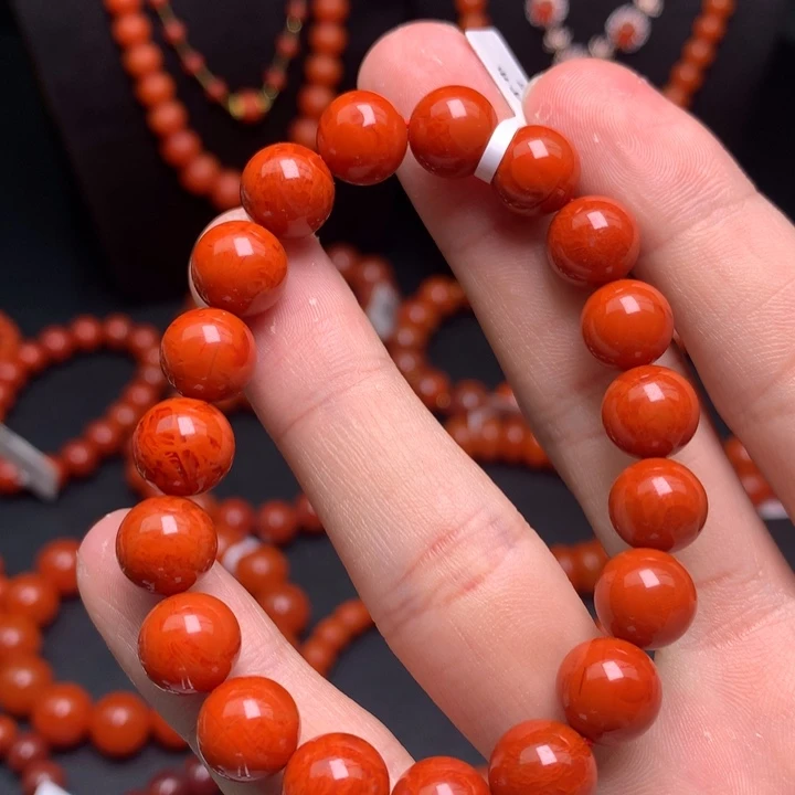 南红玛瑙10mm未镶嵌多样性发一件