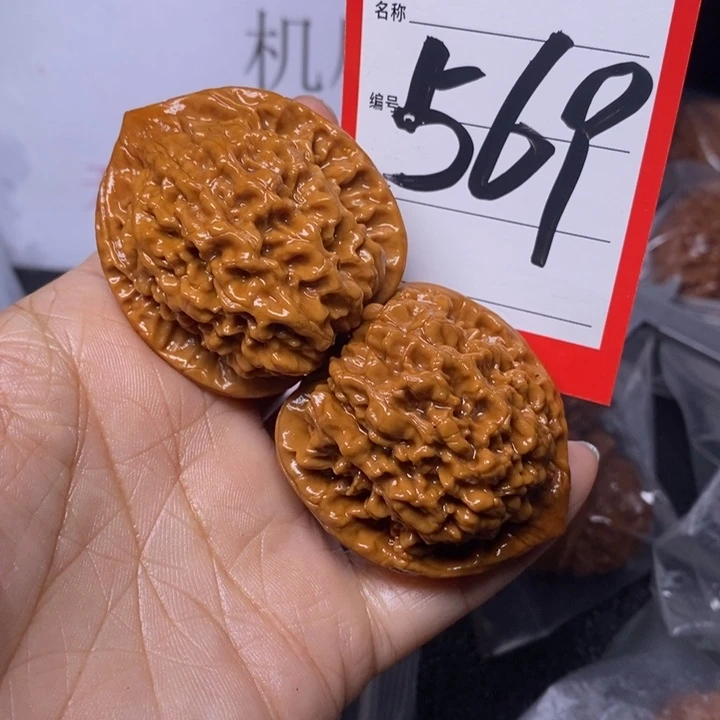 文玩核桃把件569，43官帽