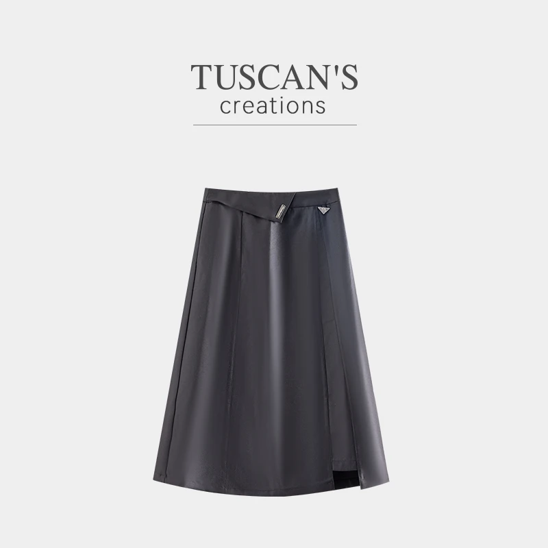 TUSCAN'S CREATIONS夏季新款时尚百搭三角牌气质半身裙双鱼女装