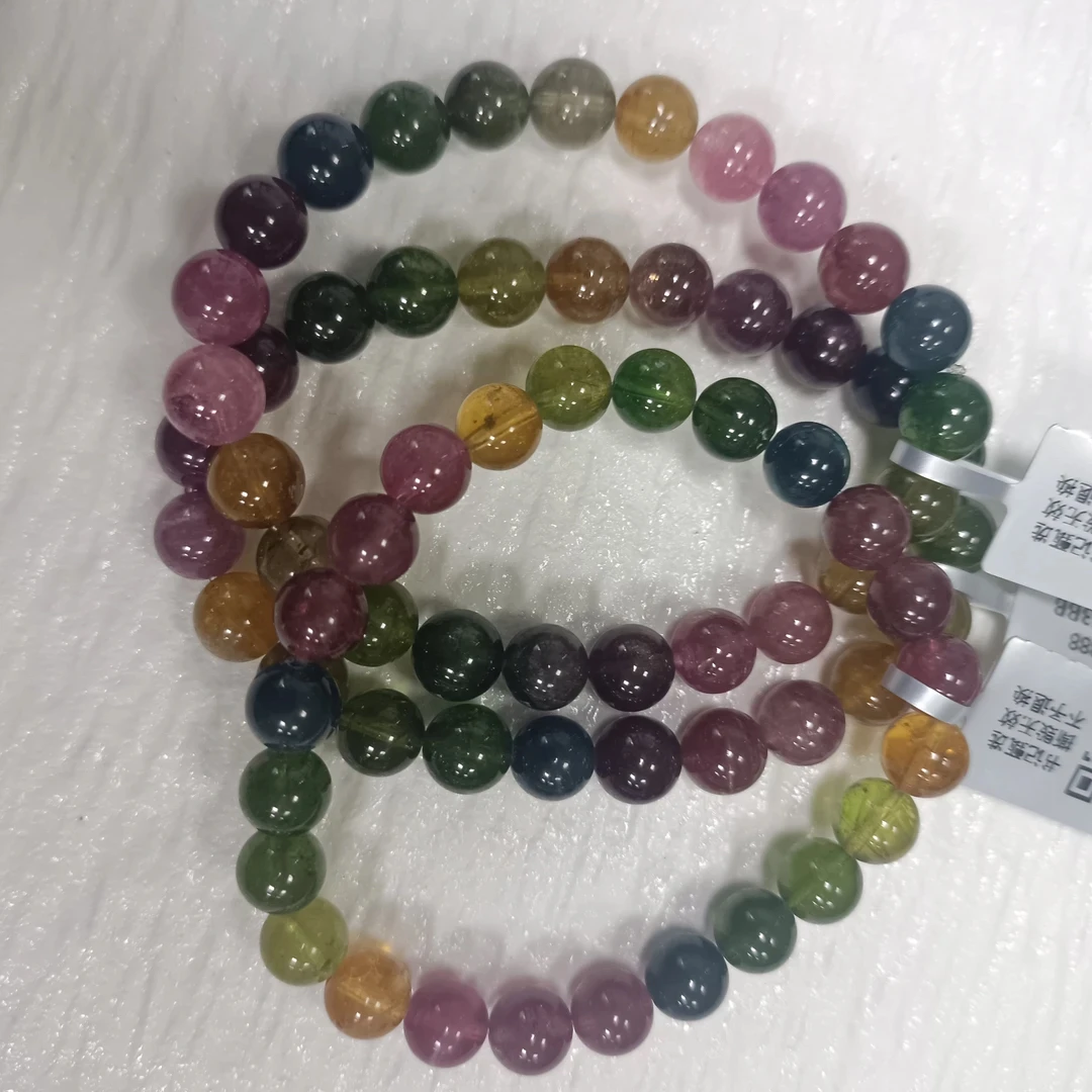 【书记甄选】天然碧玺单圈手链 多样性发一件 约8mm 1573BB