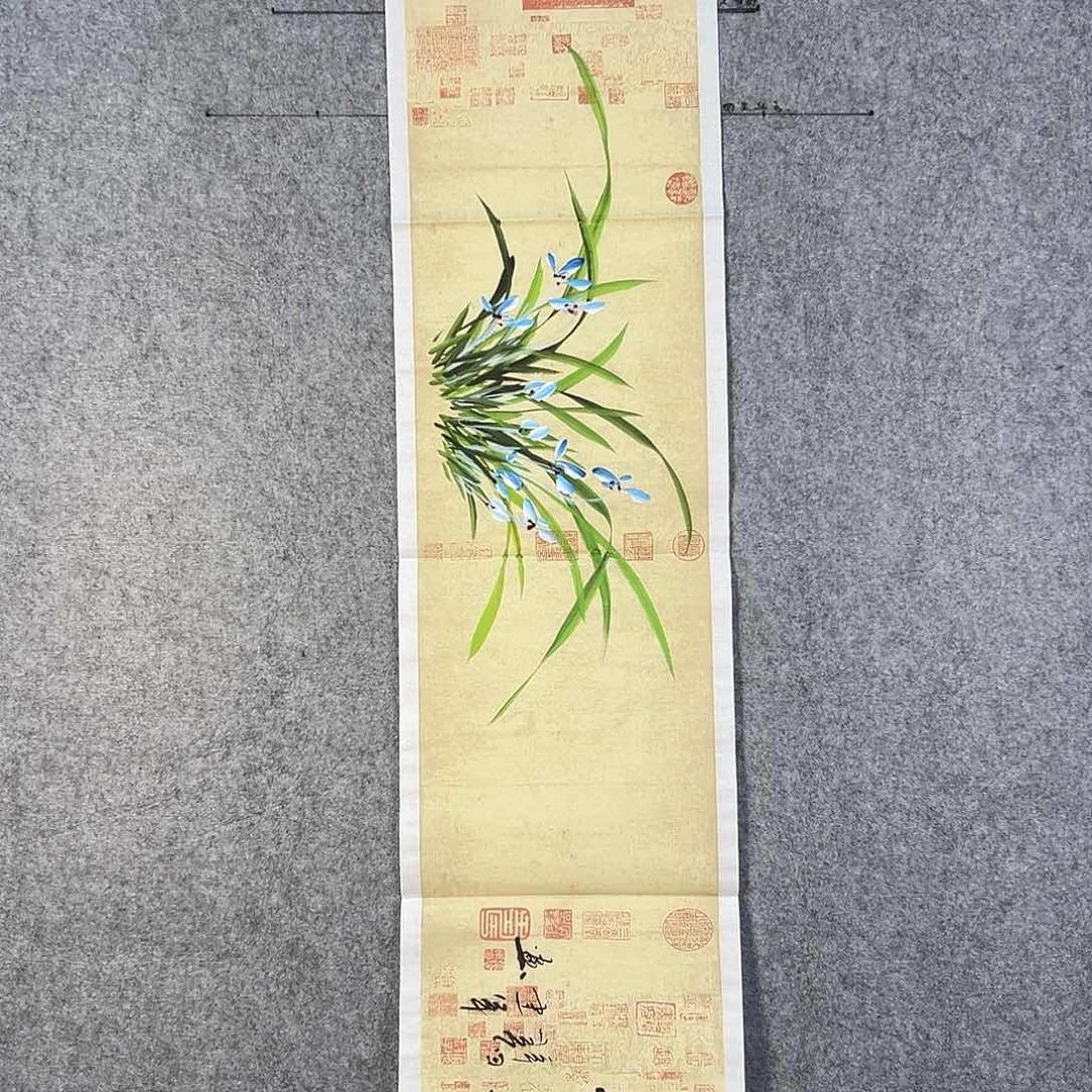 国画610 牡丹之花之叶的颜色与花色