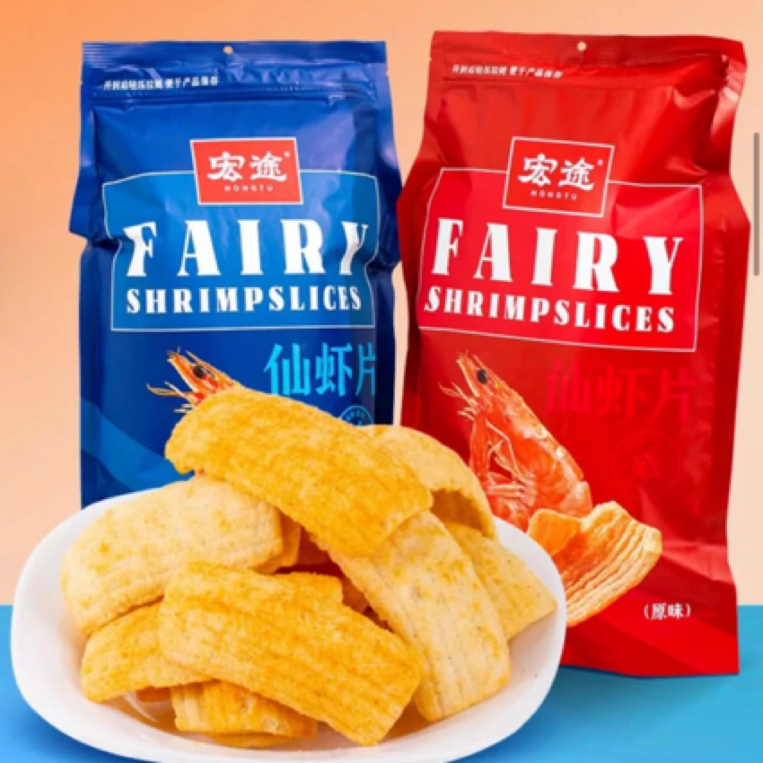 【蒜香味】超大袋仙虾片178g 巨好吃！每一片都是嘎子脆！