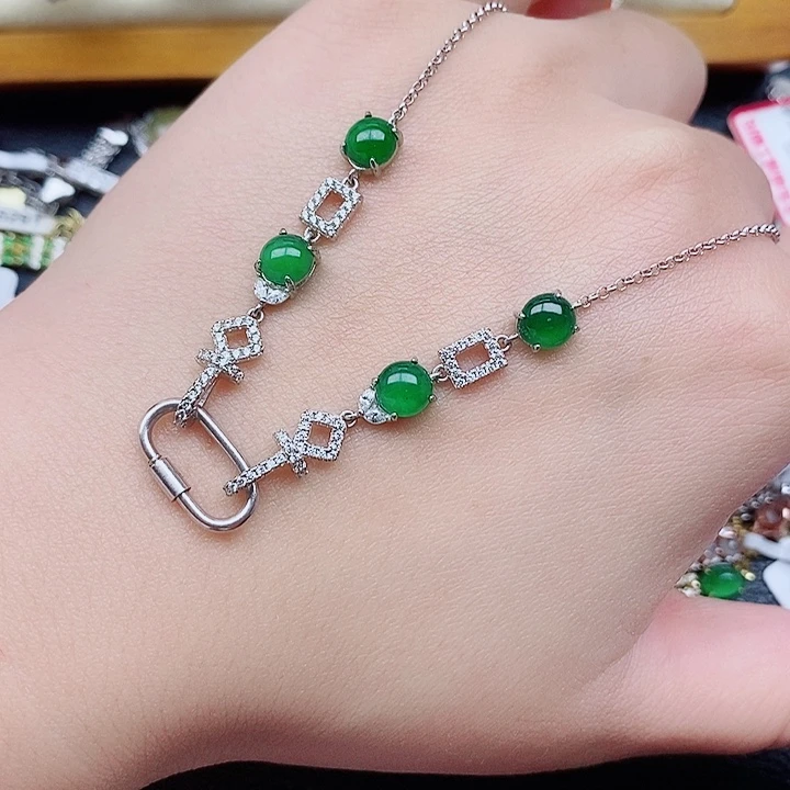 银S925镶嵌戒指翡翠