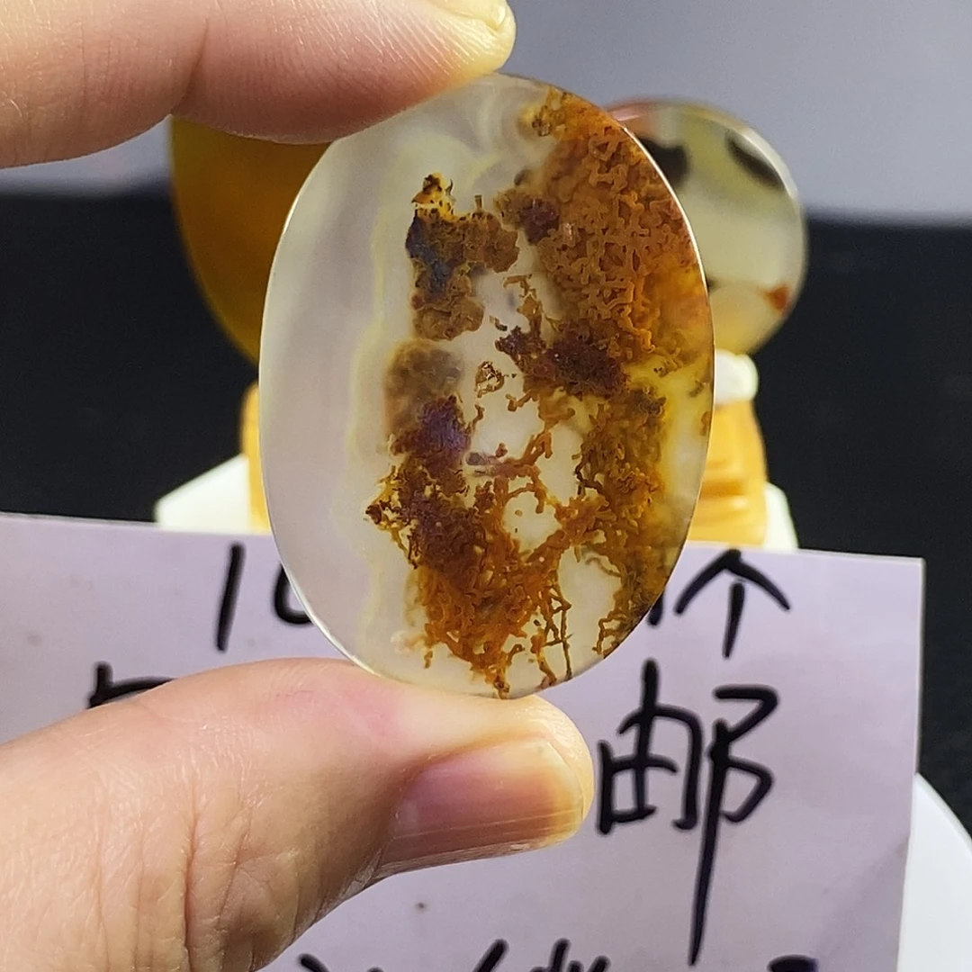 合成碳硅石非金属时尚图纹画面石饰品