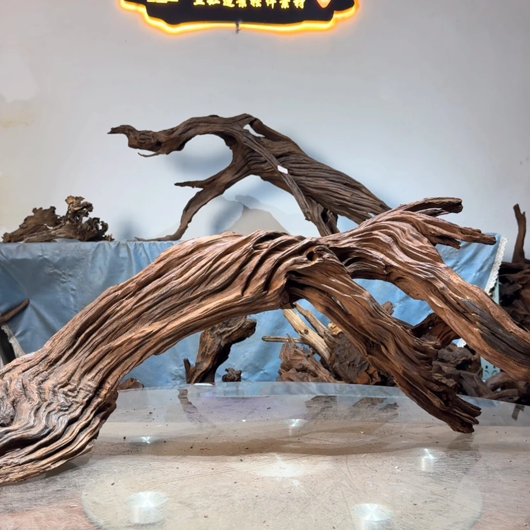 鱼***娱一物一拍沉木造景