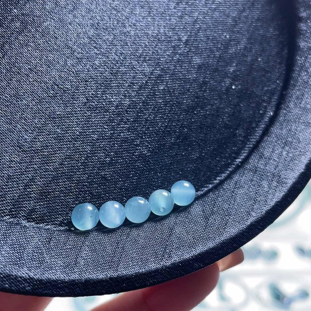 翡翠散珠5.7mm珠珠5个