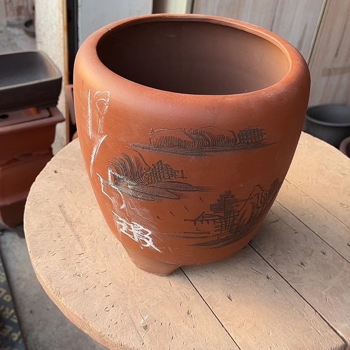 紫砂花盆透气花盆