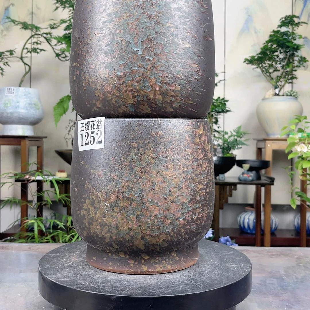 紫砂花盆王嫂花盆直播0607-1252高19口19