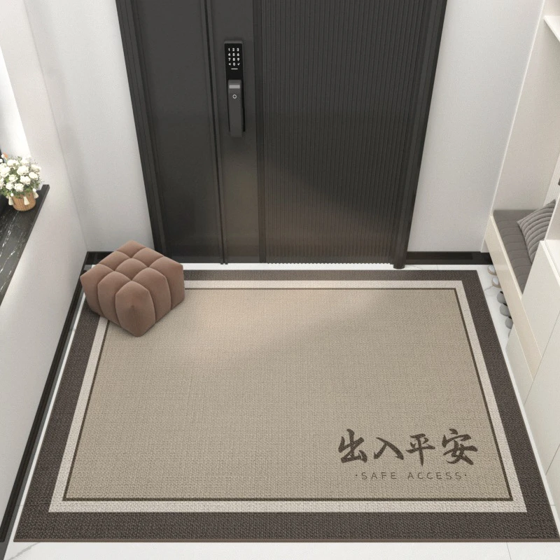 入户门地垫高级感灰色进门门口脚垫家用喜庆防滑耐脏免洗玄关垫子
