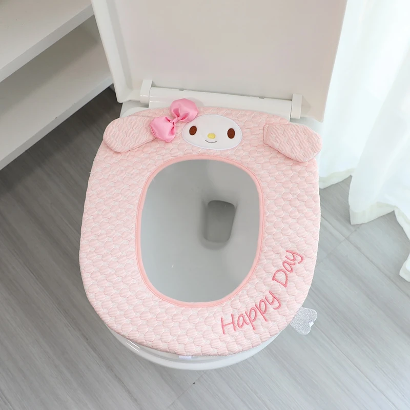 马桶垫冰豆豆款夏季四季通用魔术扣式坐便套座圈