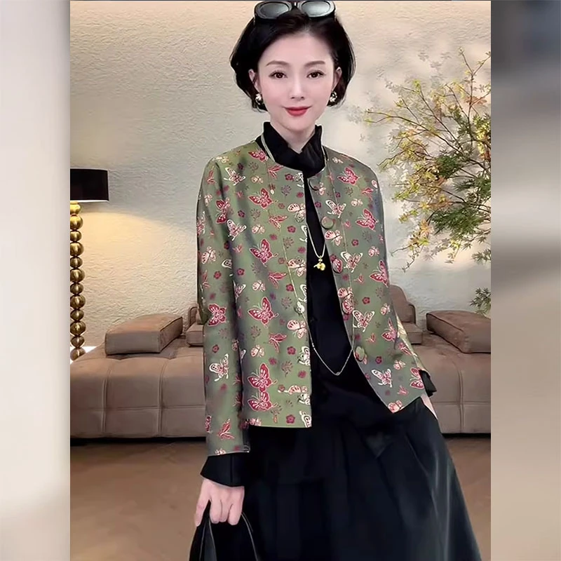 气质高端新中式女装国风外套女2025秋季新款改良唐装复古上衣春秋