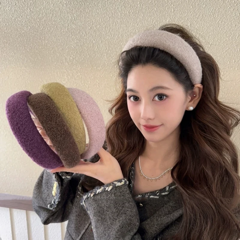 秋冬毛绒美拉德宽边发箍女2025新款高级感洋气头箍高颅顶头饰发卡