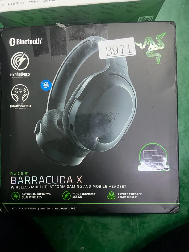 95新 Razer/雷蛇 捡漏雷蛇梭鱼x无线耳麦编号B971