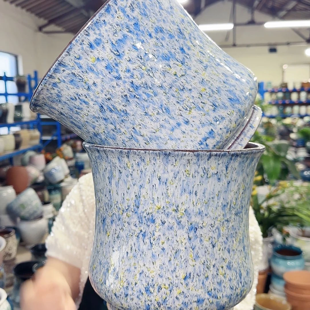 紫砂花盆高20口22