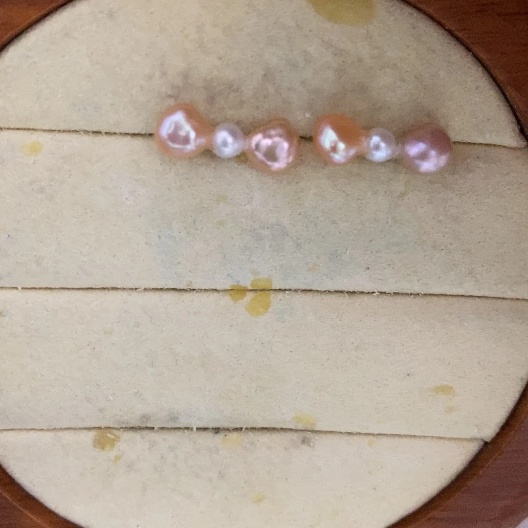 银S925镶嵌耳饰淡水珍珠