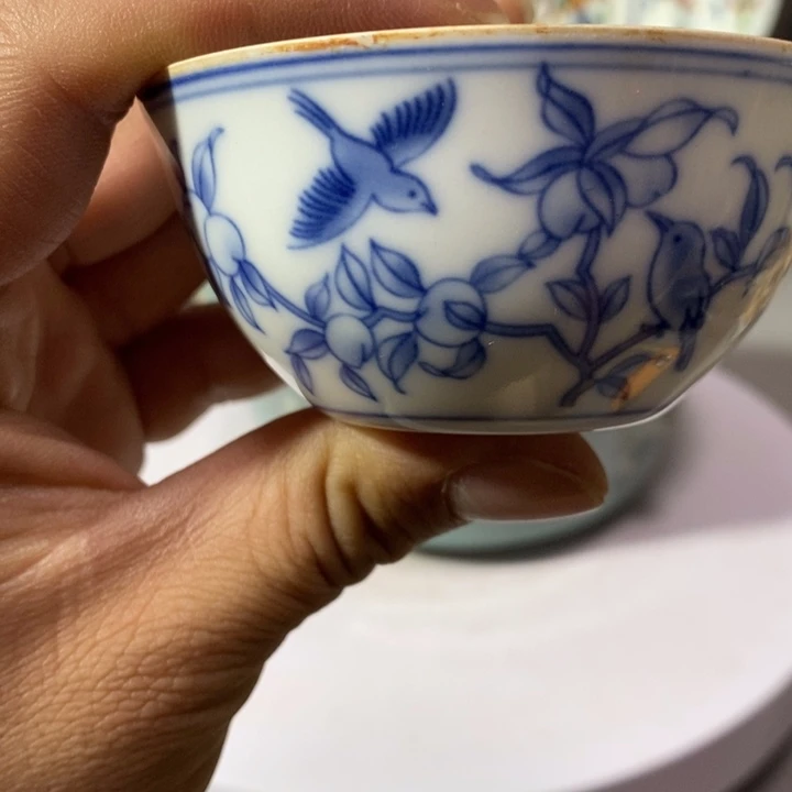 软陶青花喜上眉梢