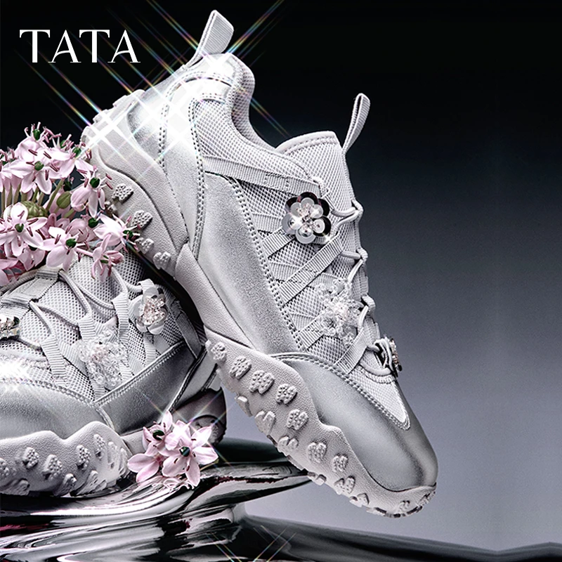 【高光秀场】TATA他她厚底鞋户外运动鞋登山花花鞋2025春新7E724AM5
