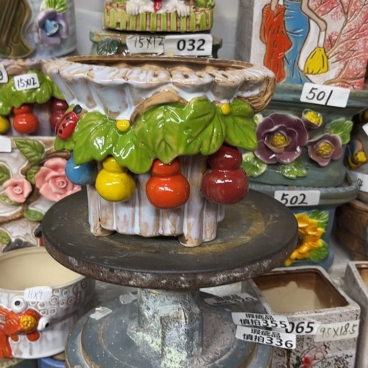 粗陶材质多肉花盆