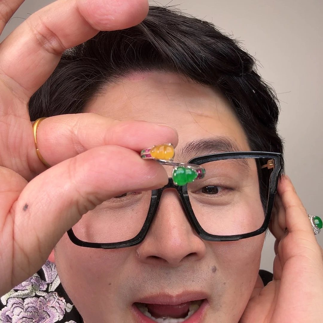 翡翠未镶嵌颈饰一个