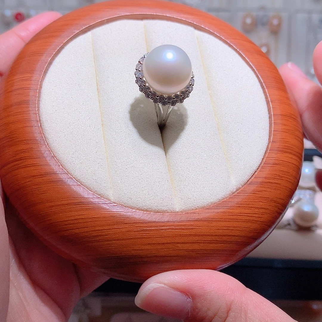 淡水珍珠戒指未镶嵌CC14.3mm