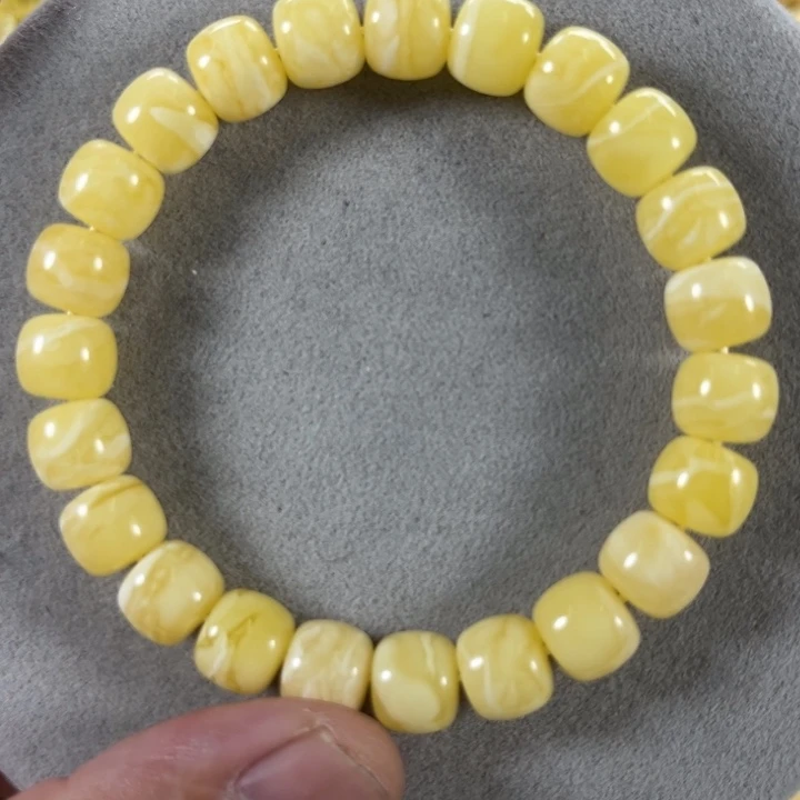 未镶嵌蜜蜡手串纯天然俄料白花虎皮