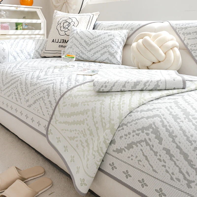 索菲娜夏季沙发垫冰丝凉席垫夏天专用沙发坐垫2025新款沙发套罩子