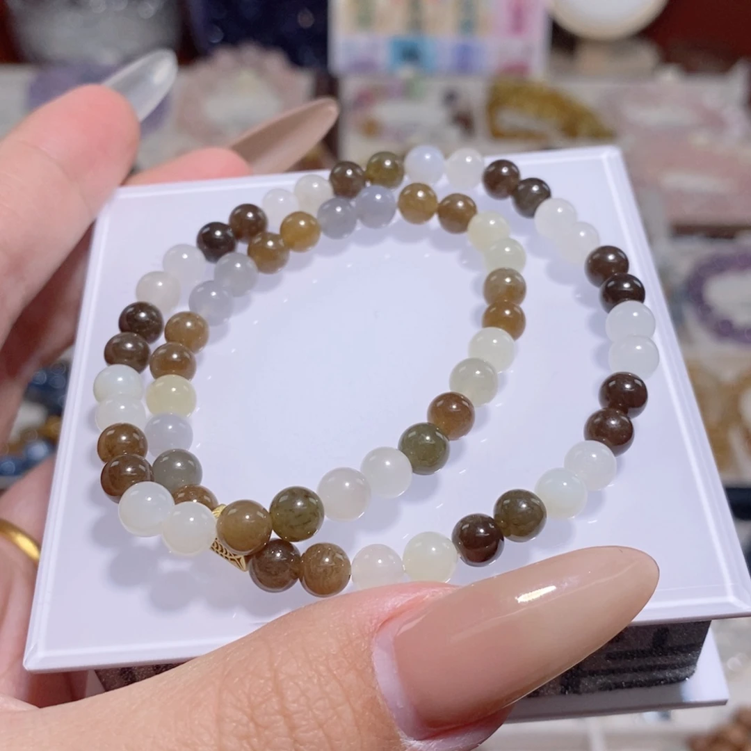 水晶手链未镶嵌和田玉