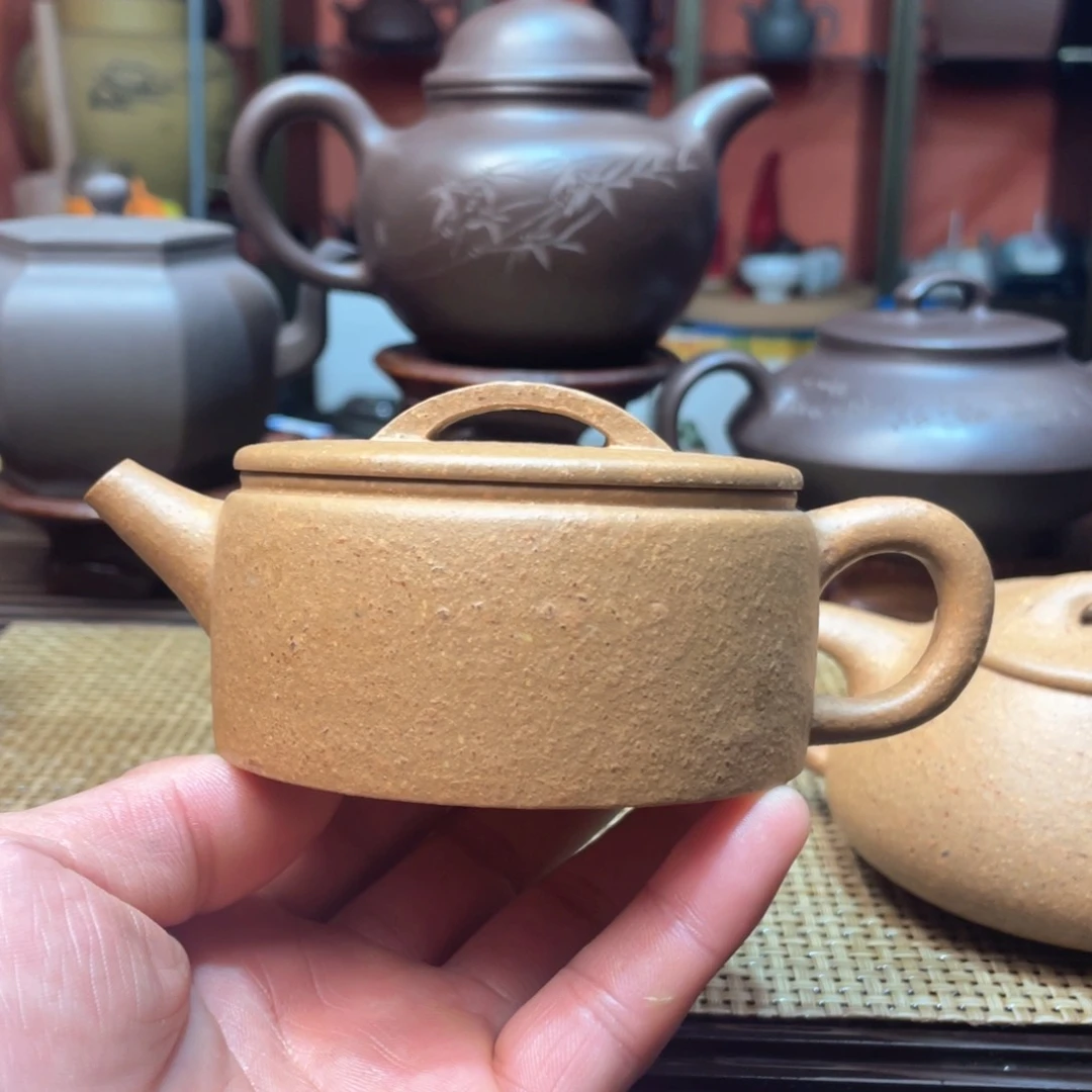 茶壶紫砂段泥汉瓦壶手工制作