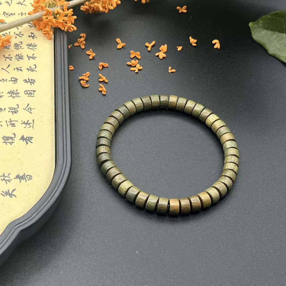 绿檀0.7药片单圈手串