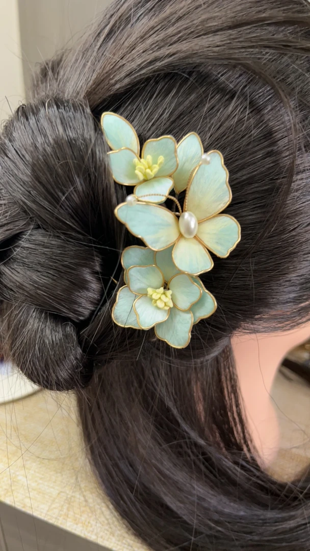 闫颜发饰民族风发卡发夹百搭复古古风头饰气质抓夹发簪纯手工发饰