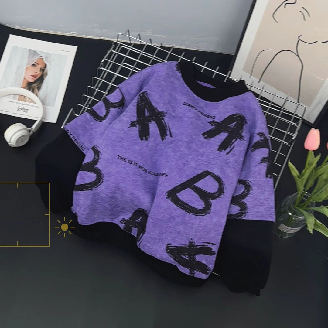 824高端专享冬季加绒卫衣紫色