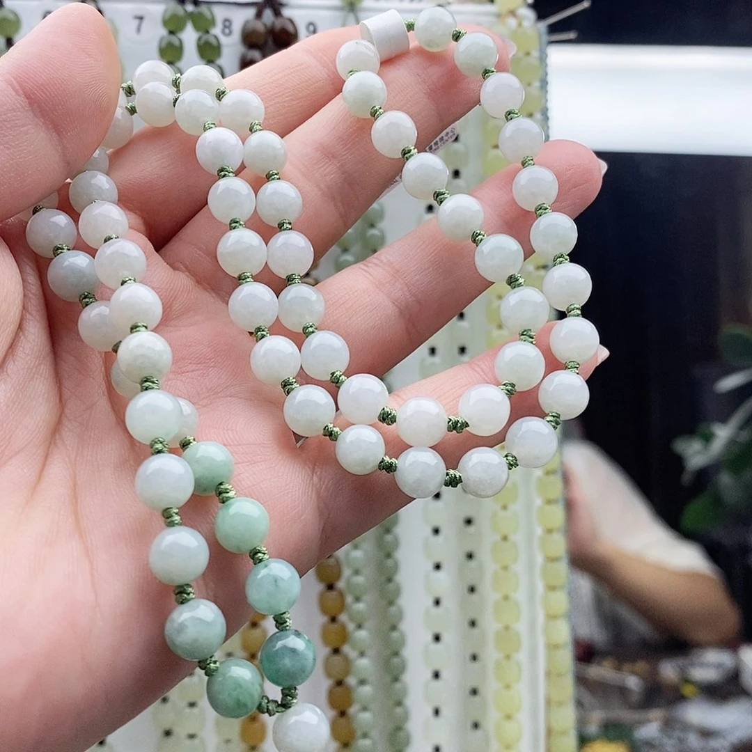 W****翡翠未镶嵌颈饰翡翠首饰项链吊坠挂绳