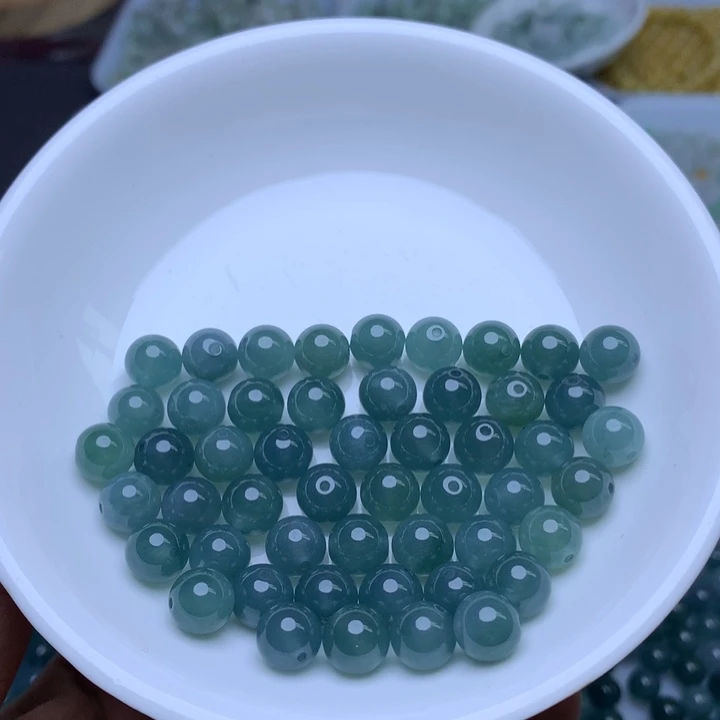 翡翠散珠卡8冰蓝水10个