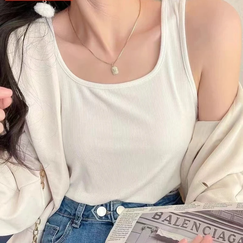 2025夏季新款小吊带背心女夏季外穿打底西装内搭网红美背上衣