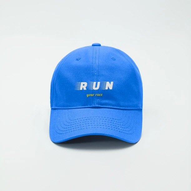 OCEANFRONT 原创设计 高品质棒球帽 湖蓝色 RUN 大头围修饰脸型