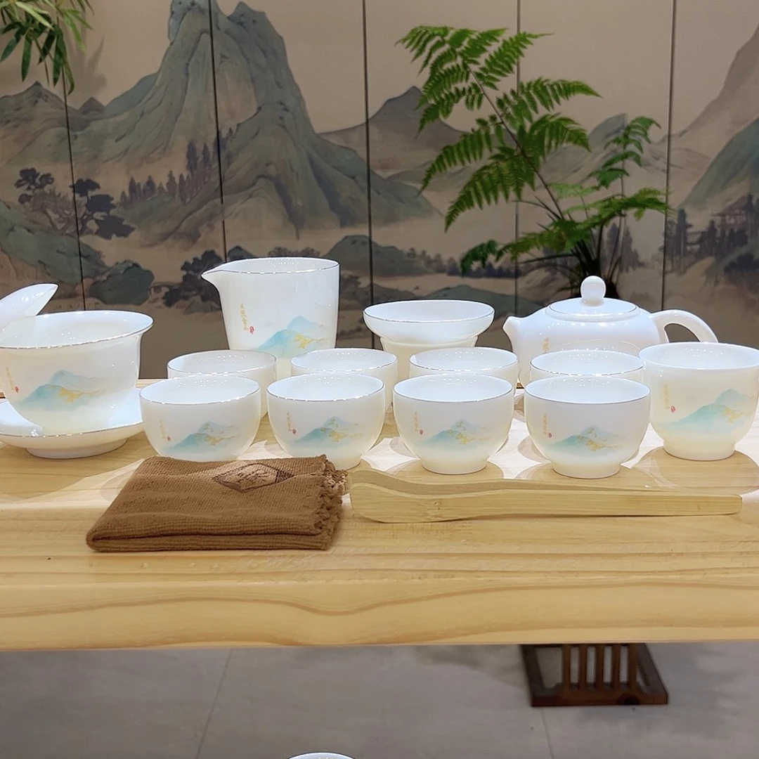 【都彩】日照金山羊脂玉瓷16头