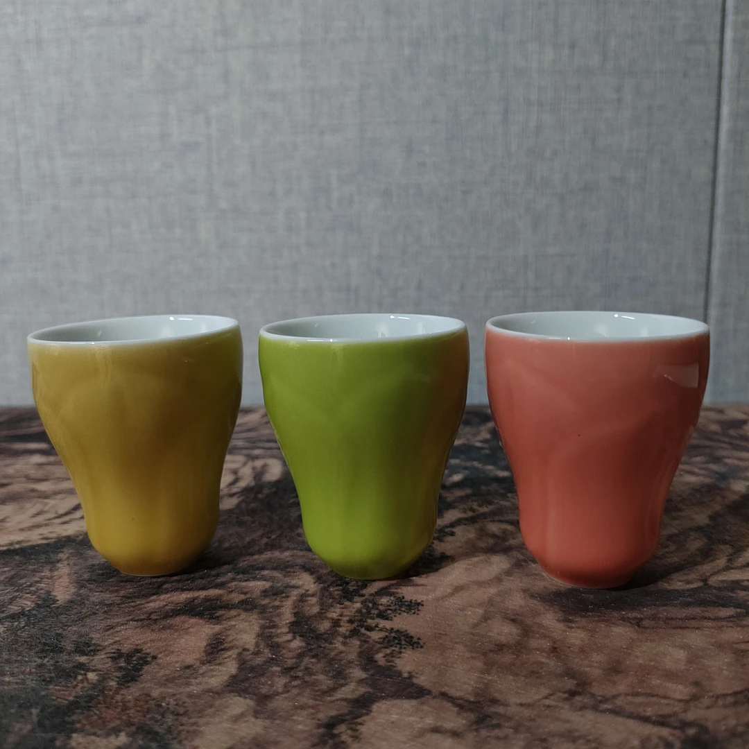 【彩色釉玉兰杯】30ml手作茶杯