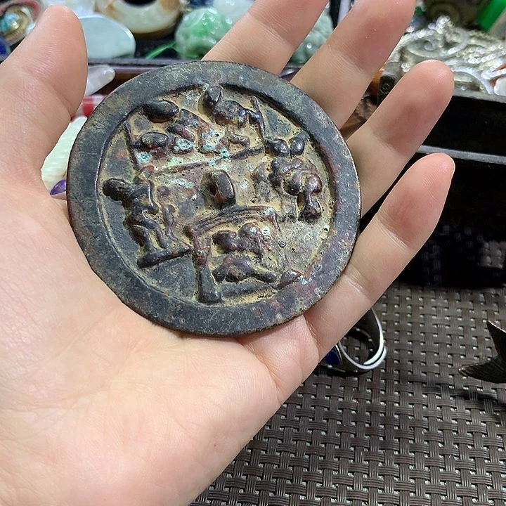 黄铜铜镜摆件摆件摆件